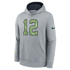 Seattle Seahawks Youth 2025 Rivalries Collection Club Hoodie - Wolf Gray | Nike for sale