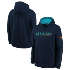 Miami Dolphins Youth 2025 Rivalries Collection Club Hoodie - Pitch Blue | Nike on sale