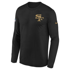 San Francisco 49ers Youth 2025 Rivalries Collection Sideline Legend Dri-FIT Long Sleeve T-Shirt - Black | Nike for sale