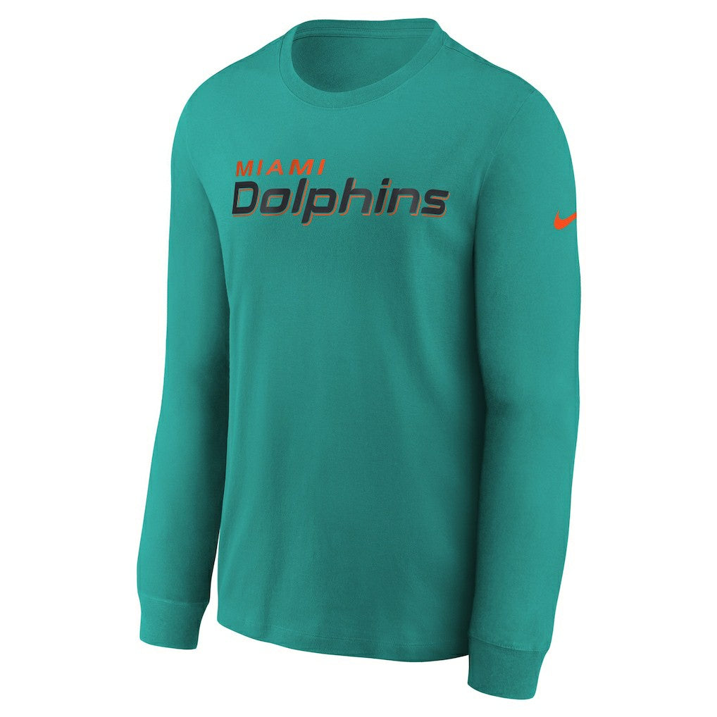 Miami Dolphins Youth 2025 Rivalries Collection Long Sleeve T-Shirt - Turbo Green | Nike on sale