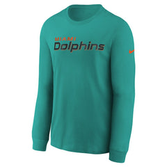 Miami Dolphins Youth 2025 Rivalries Collection Long Sleeve T-Shirt - Turbo Green | Nike on sale