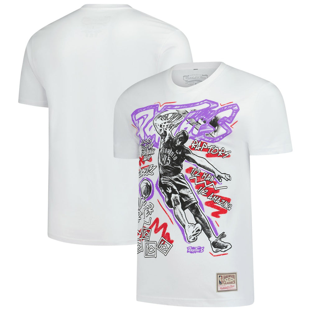 Vince Carter Toronto Raptors Hardwood Classics Chalked Up T-Shirt - White | Mitchell & Ness online