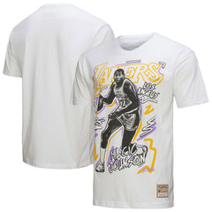 Magic Johnson Los Angeles Lakers Hardwood Classics Chalked Up T-Shirt - White | Mitchell & Ness shop