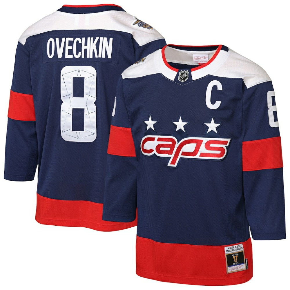 Alexander Ovechkin Washington Capitals Mitchell & Ness Youth 2018 NHL Stadium Series Power Play 2.0 Player Jersey Navy