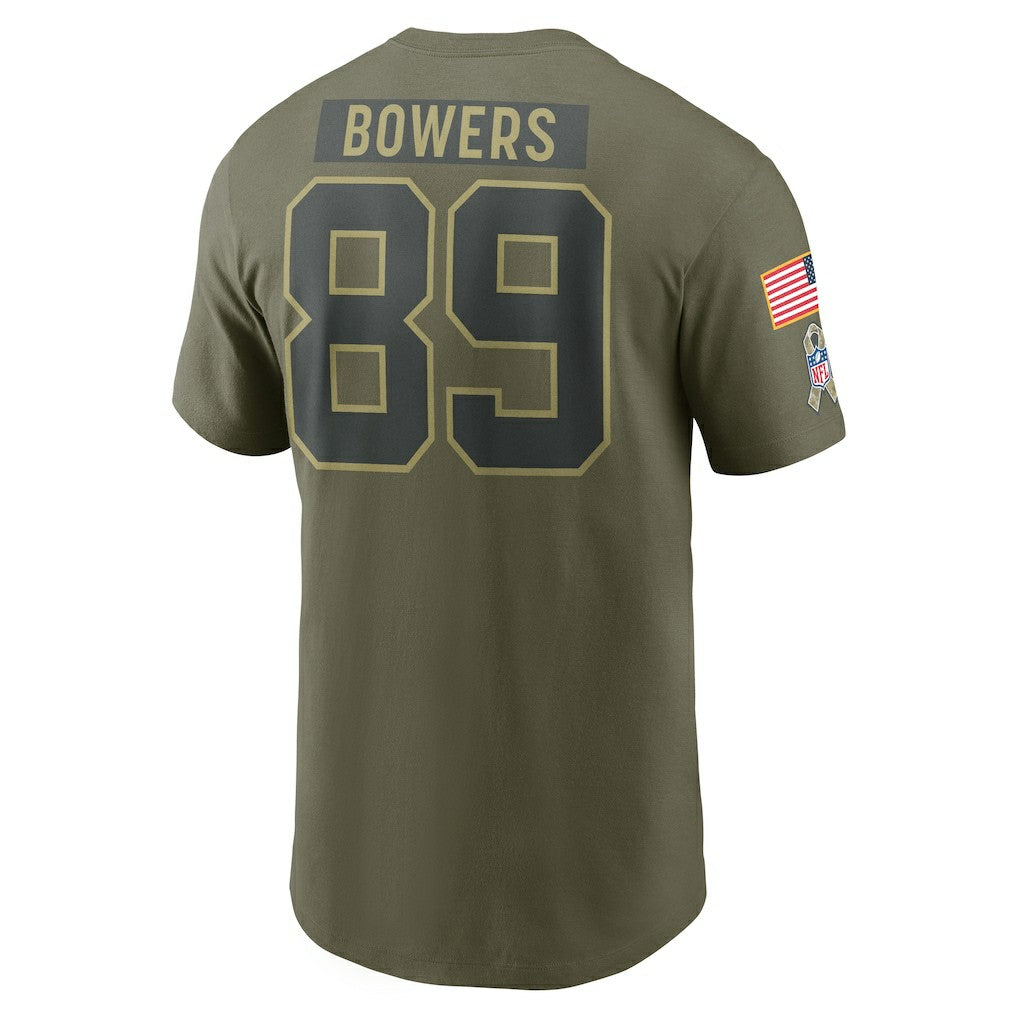 Brock Bowers Las Vegas Raiders 2025 Salute to Service Name & Number T-Shirt - Olive | Nike outlet