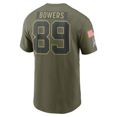 Brock Bowers Las Vegas Raiders 2025 Salute to Service Name & Number T-Shirt - Olive | Nike outlet