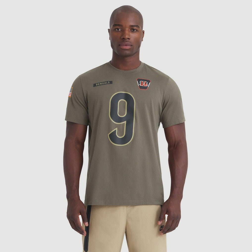 Joe Burrow Cincinnati Bengals 2025 Salute to Service Name & Number T-Shirt - Olive | Nike outlet
