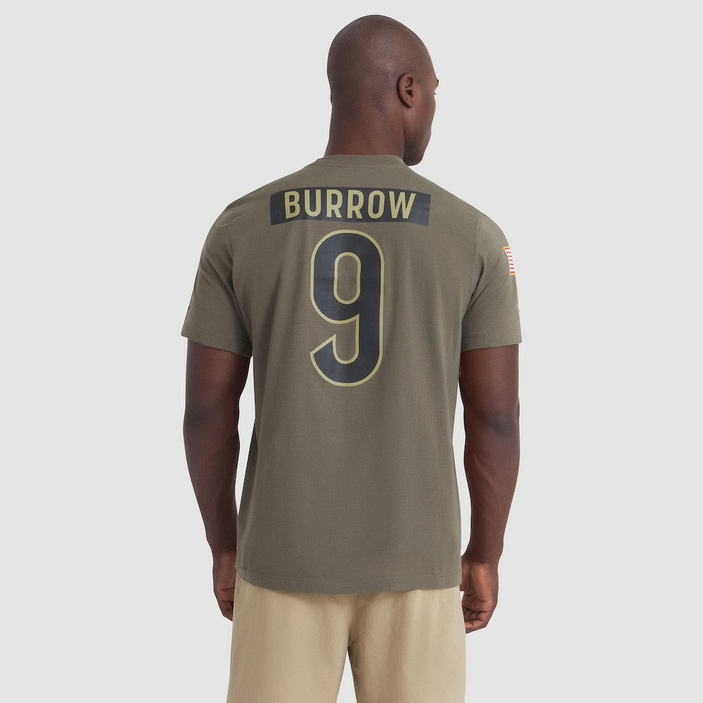 Joe Burrow Cincinnati Bengals 2025 Salute to Service Name & Number T-Shirt - Olive | Nike outlet