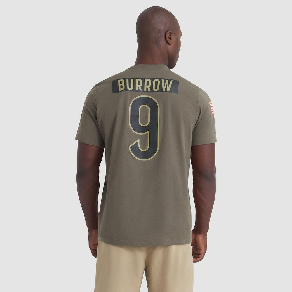 Joe Burrow Cincinnati Bengals 2025 Salute to Service Name & Number T-Shirt - Olive | Nike outlet