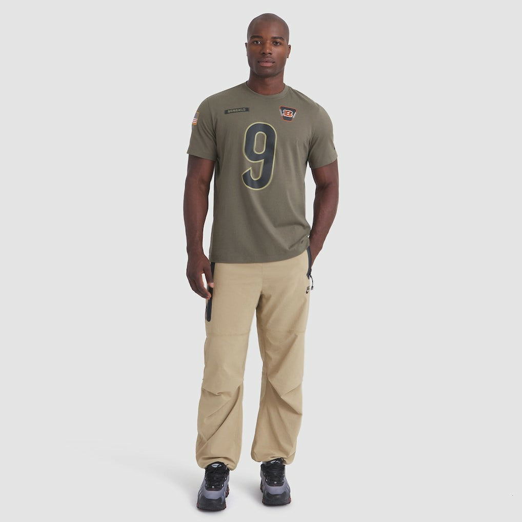 Joe Burrow Cincinnati Bengals 2025 Salute to Service Name & Number T-Shirt - Olive | Nike outlet