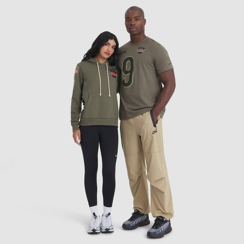 Joe Burrow Cincinnati Bengals 2025 Salute to Service Name & Number T-Shirt - Olive | Nike outlet