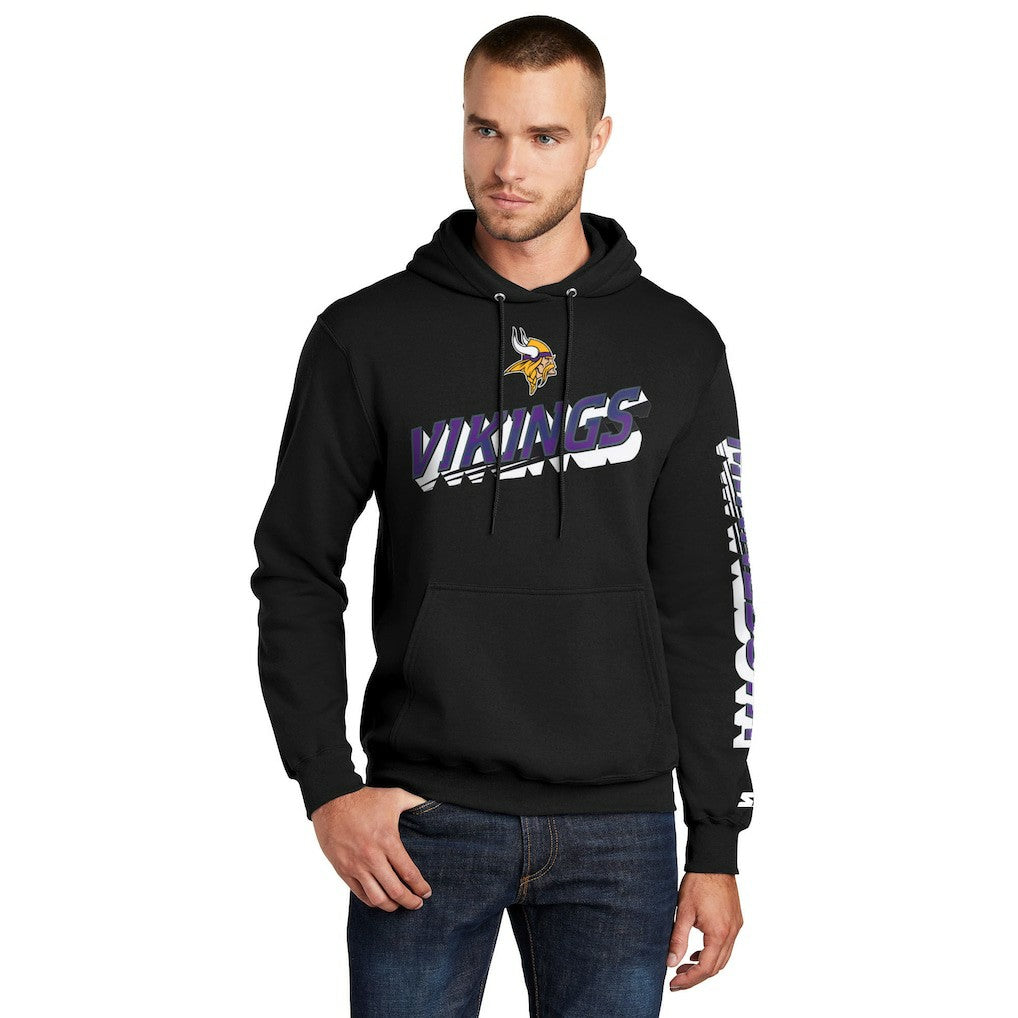 Minnesota Vikings Starter Wordmark Logo Pullover Hoodie - Black sale