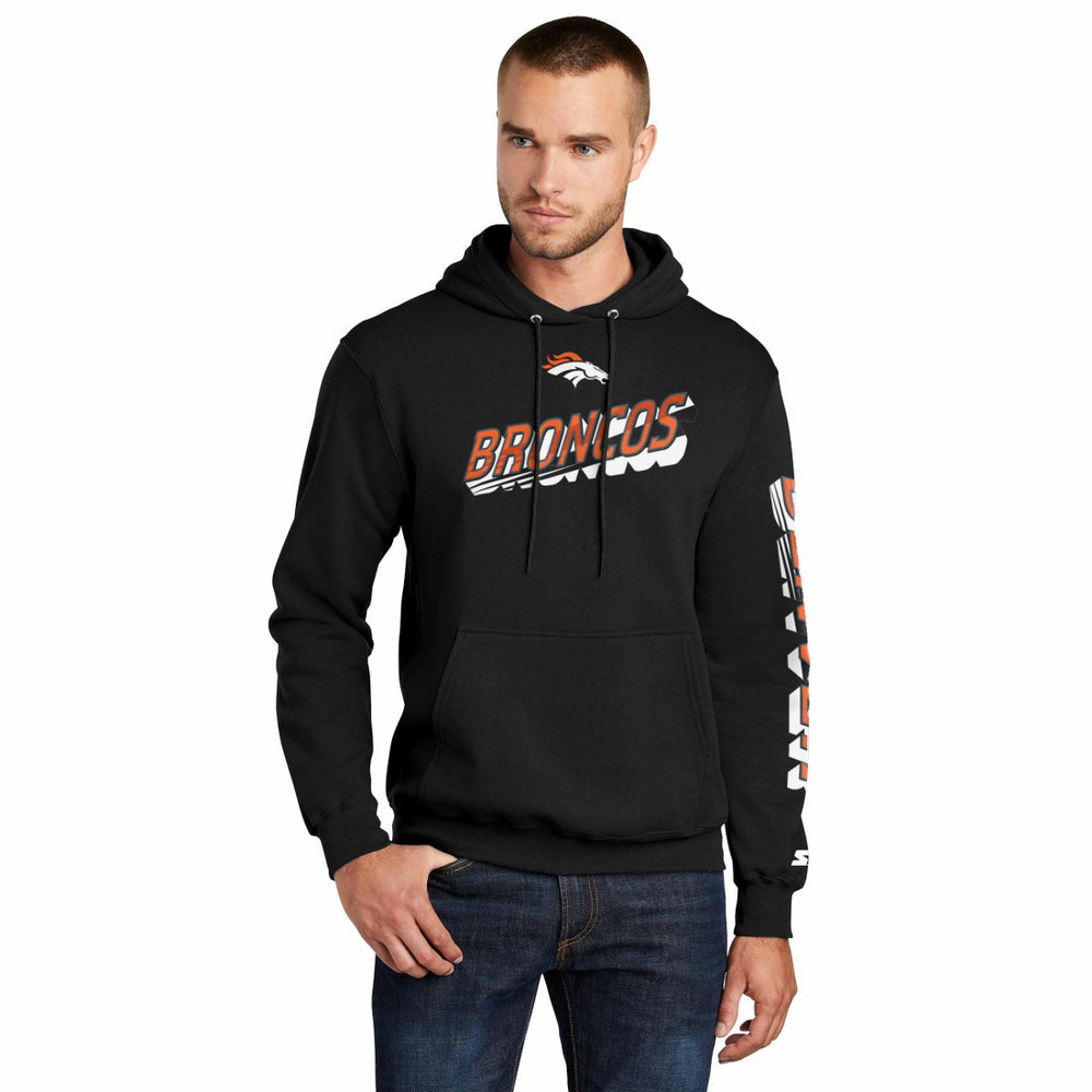 Denver Broncos Starter Wordmark Logo Pullover Hoodie - Black on sale