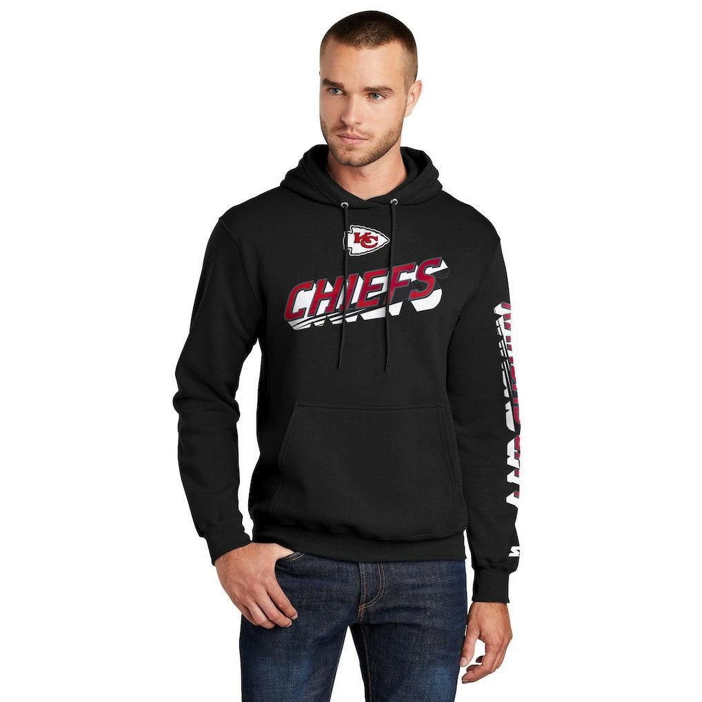 Kansas City Chiefs Starter Wordmark Logo Pullover Hoodie - Black online