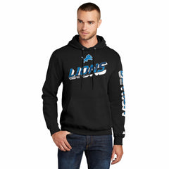 Detroit Lions Starter Wordmark Logo Pullover Hoodie - Black discount