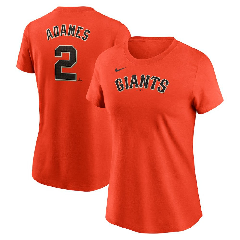 Willy Adames San Francisco Giants Women's Cooperstown Collection Fuse Name & Number T-Shirt - Orange | Nike