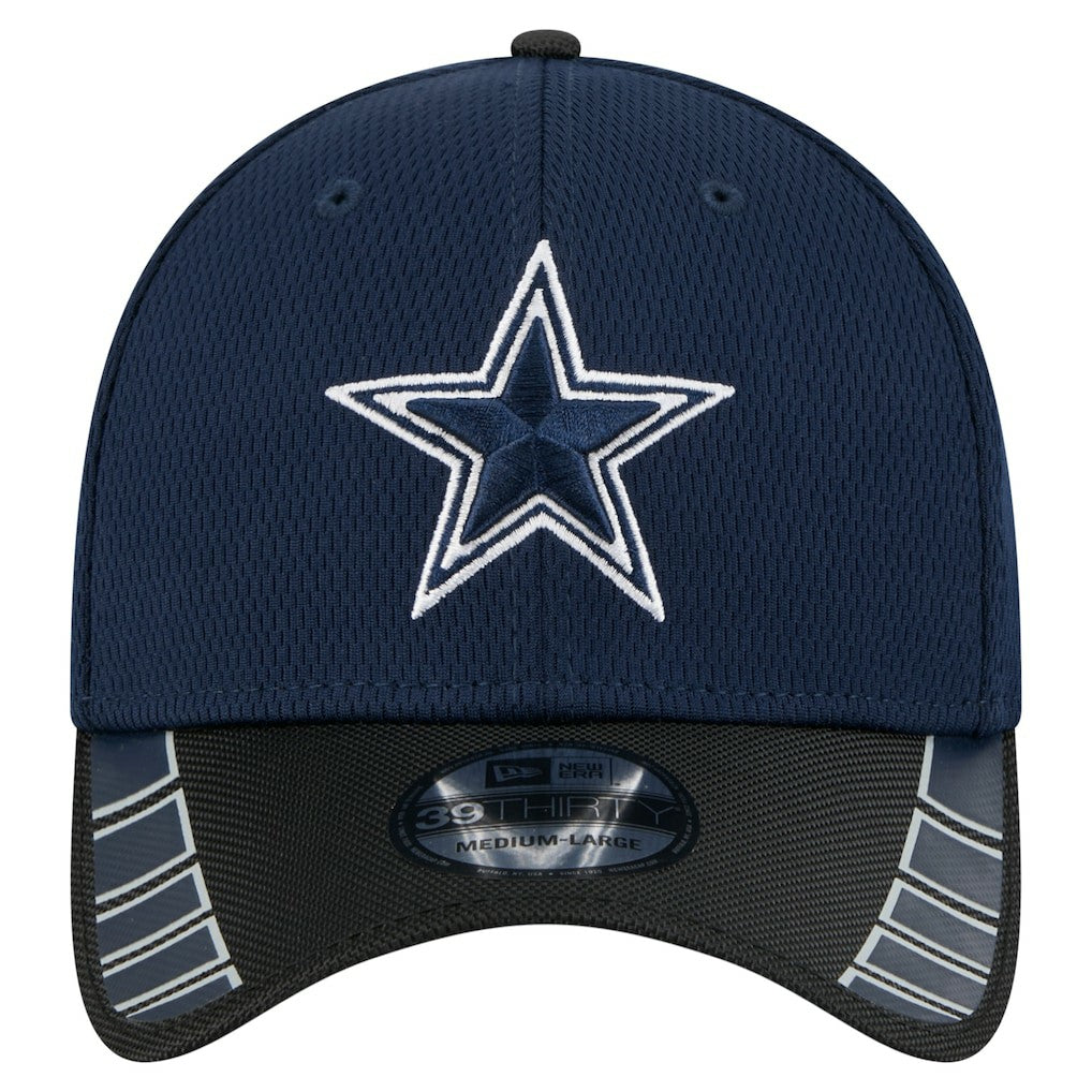 Dallas Cowboys New Era Visor Hit 39THIRTY Flex Hat - Navy/Black discount