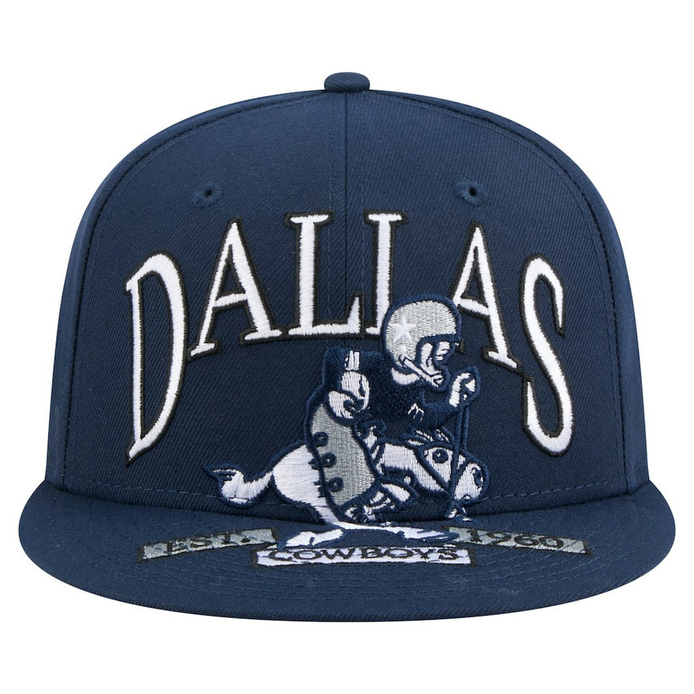 Dallas Cowboys New Era Throwback Oversized 59FIFTY Fitted Hat - Navy outlet