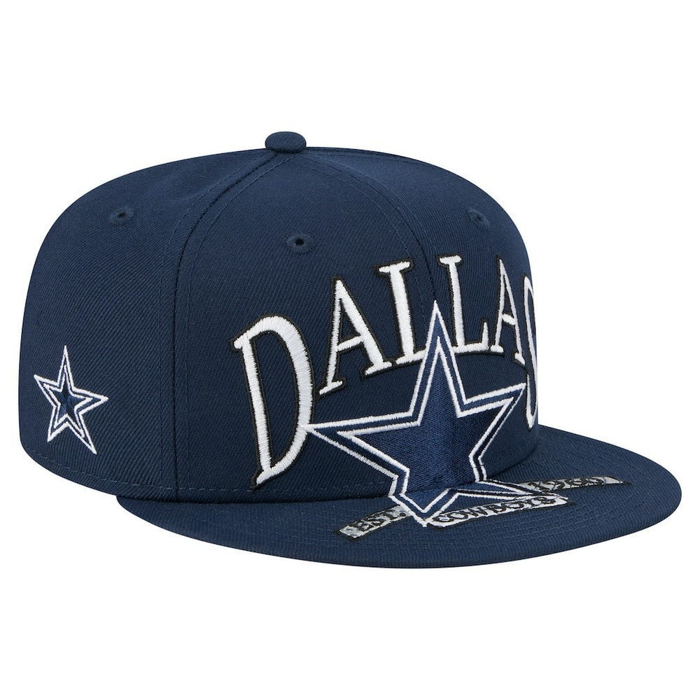 Dallas Cowboys New Era Oversized 59FIFTY Fitted Hat - Navy on sale