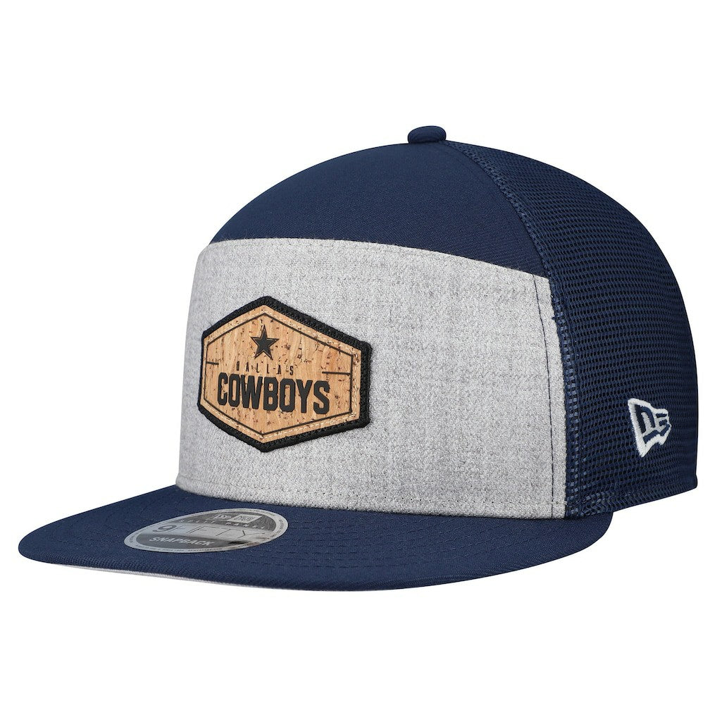 Dallas Cowboys New Era Cork Split Panel 9FIFTY Trucker Snapback Hat - Gray/Navy online