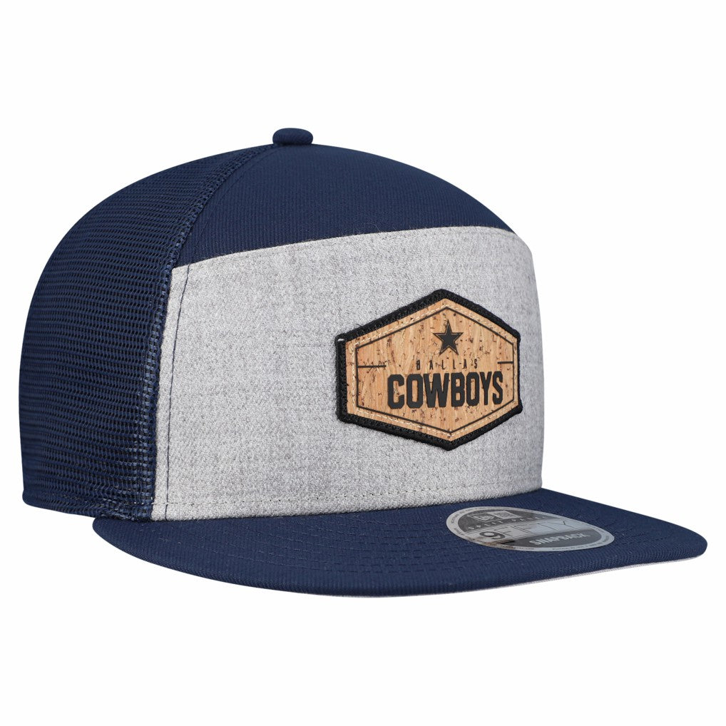 Dallas Cowboys New Era Cork Split Panel 9FIFTY Trucker Snapback Hat - Gray/Navy online