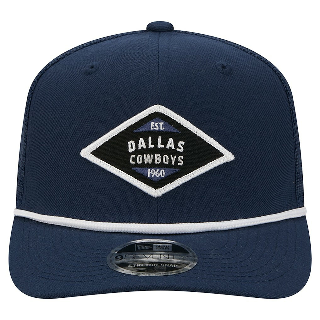Dallas Cowboys New Era 9SEVENTY Team Rope Stretch-Snap Hat - Navy cheap