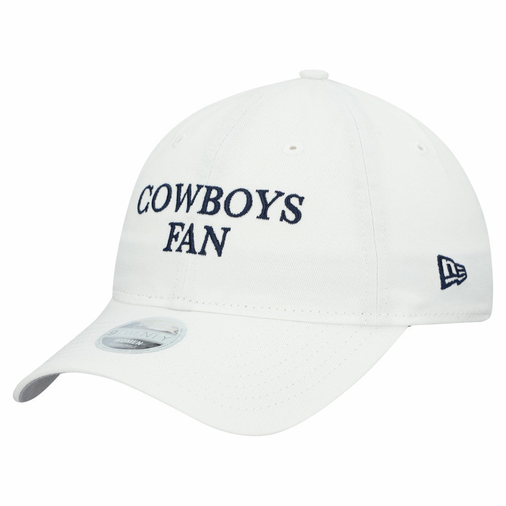 Dallas Cowboys New Era Women's Team Fan 9TWENTY Adjustable Hat - White cheap