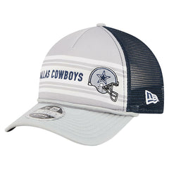 Dallas Cowboys New Era Linear A-Frame 9FORTY Adjustable Hat - Silver/Navy on sale