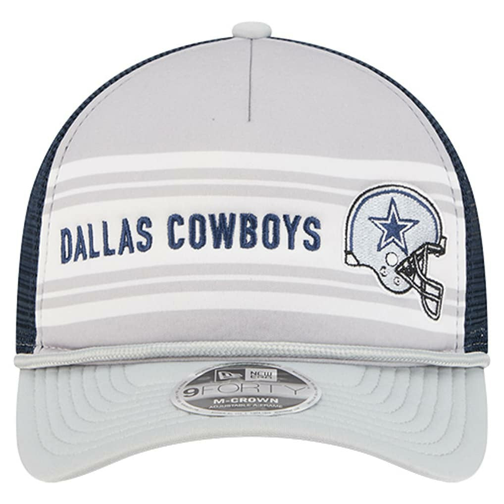 Dallas Cowboys New Era Linear A-Frame 9FORTY Adjustable Hat - Silver/Navy on sale