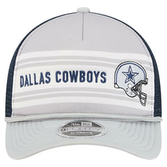 Dallas Cowboys New Era Linear A-Frame 9FORTY Adjustable Hat - Silver/Navy on sale