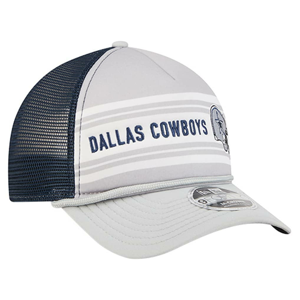 Dallas Cowboys New Era Linear A-Frame 9FORTY Adjustable Hat - Silver/Navy on sale
