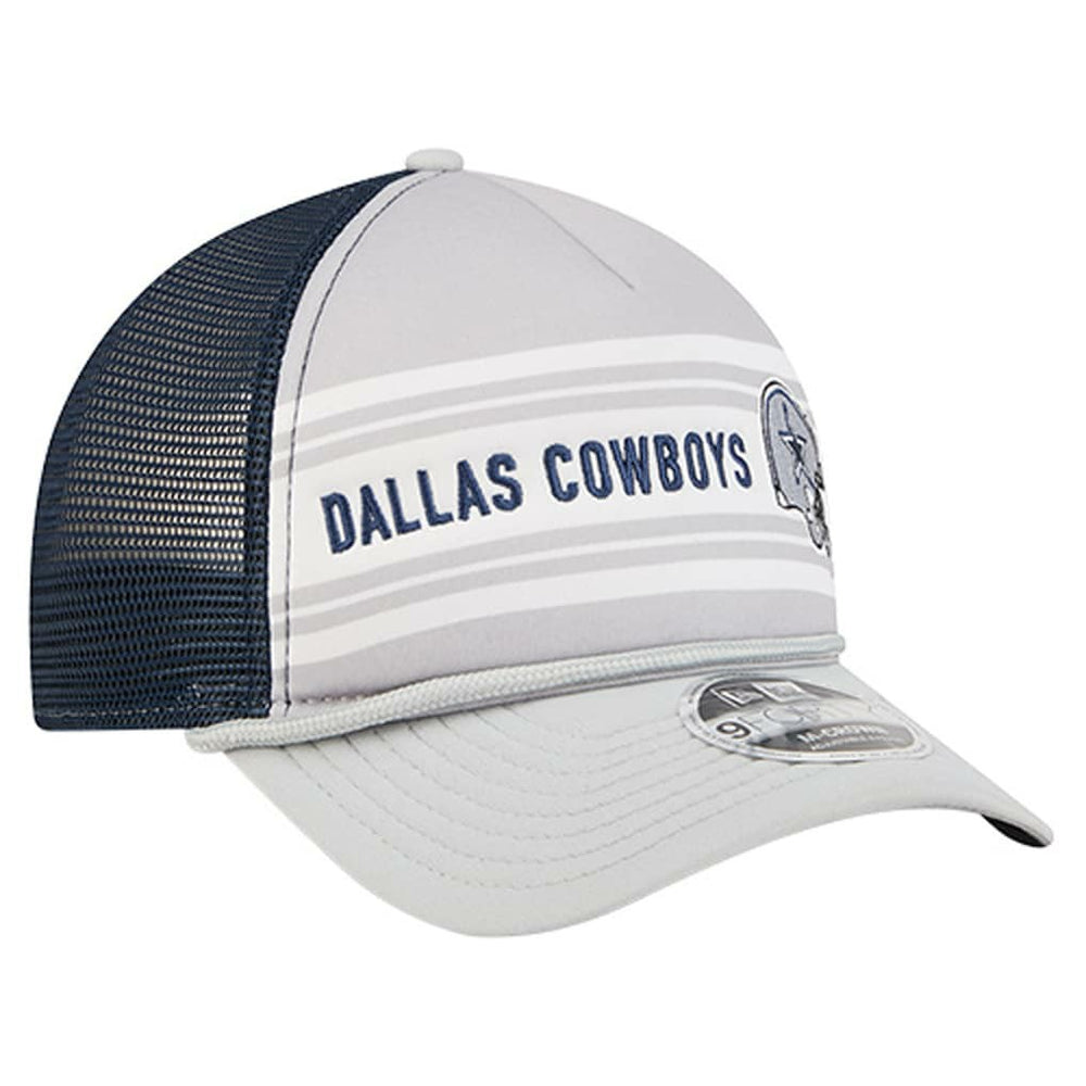 Dallas Cowboys New Era Linear A-Frame 9FORTY Adjustable Hat - Silver/Navy on sale