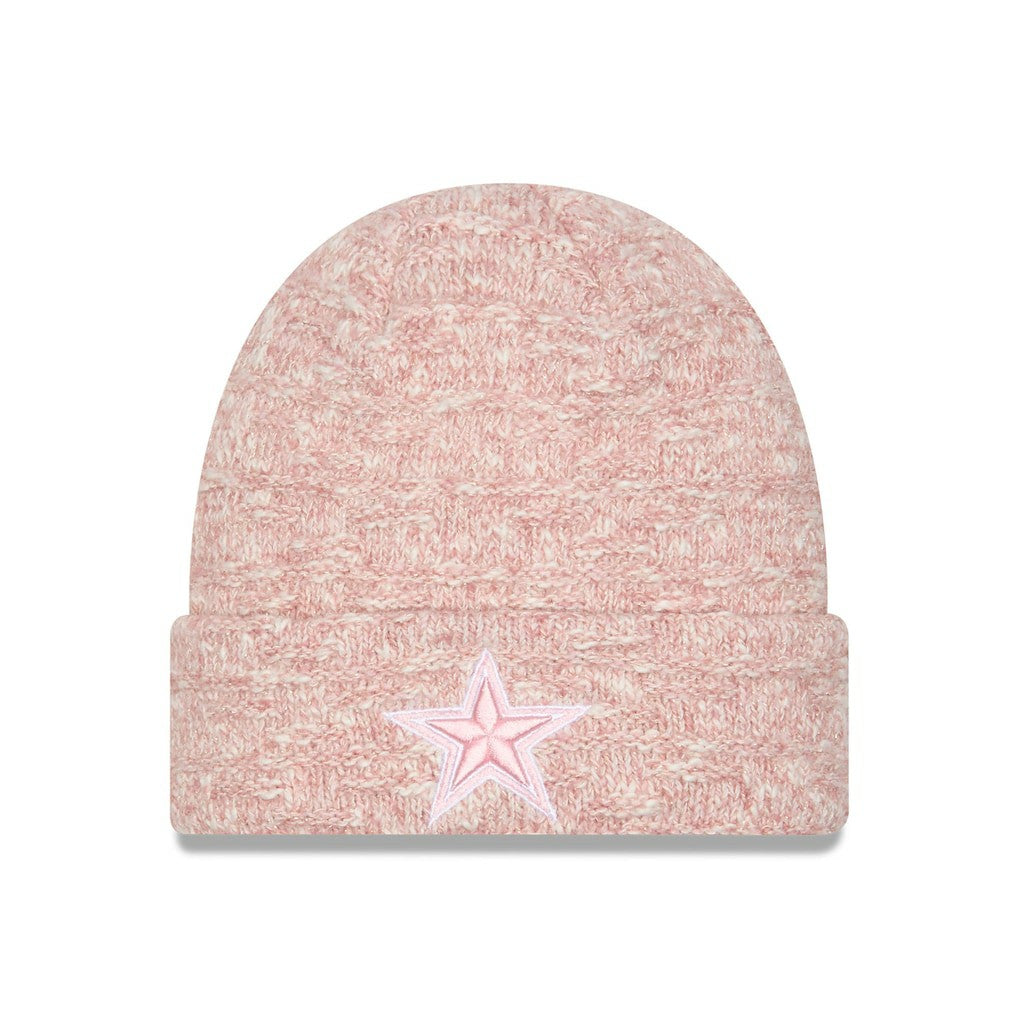 Dallas Cowboys New Era Women's Metallic Cuffed Knit Hat - Pink for sale