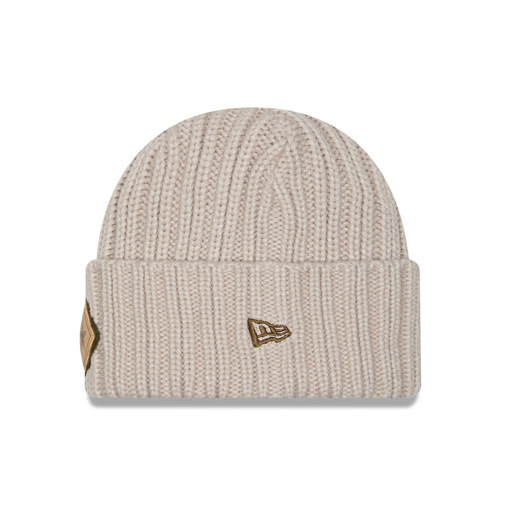 Dallas Cowboys New Era Logo Applique Cuffed Knit Hat - Light Beige for sale