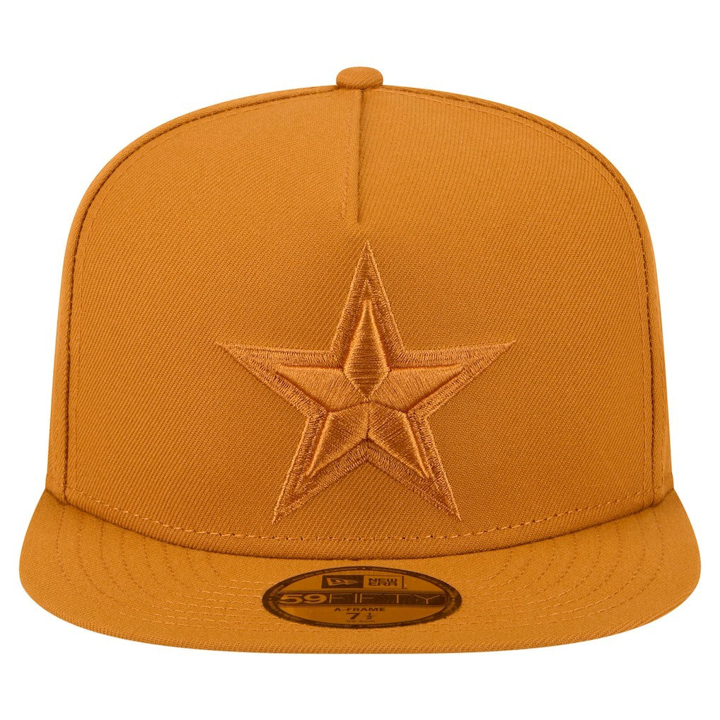 Dallas Cowboys New Era Color Pack A-Frame 59FIFTY Fitted Hat - Brown on sale