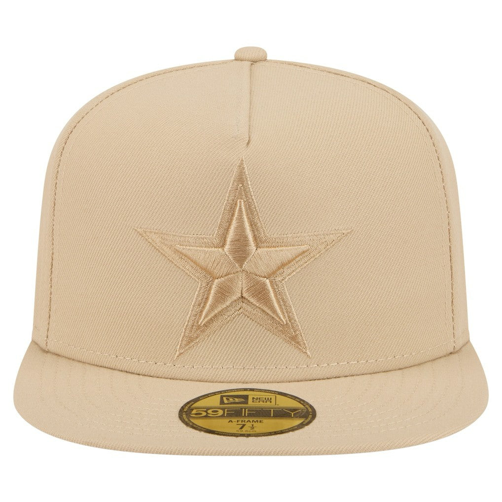 Dallas Cowboys New Era Color Pack A-Frame 59FIFTY Fitted Hat - Light Beige sale