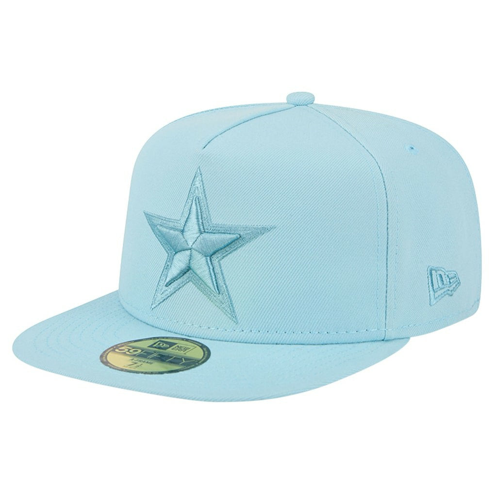 Dallas Cowboys New Era Color Pack A-Frame 59FIFTY Fitted Hat - Light Blue cheap