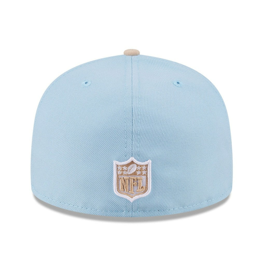 Dallas Cowboys New Era Two-Tone Color Pack A-Frame 59FIFTY Fitted Hat - Light Blue/Light Beige outlet