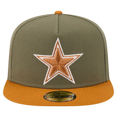 Dallas Cowboys New Era 2-Tone Color Pack A-Frame 59FIFTY Fitted Hat - Olive/Brown cheap