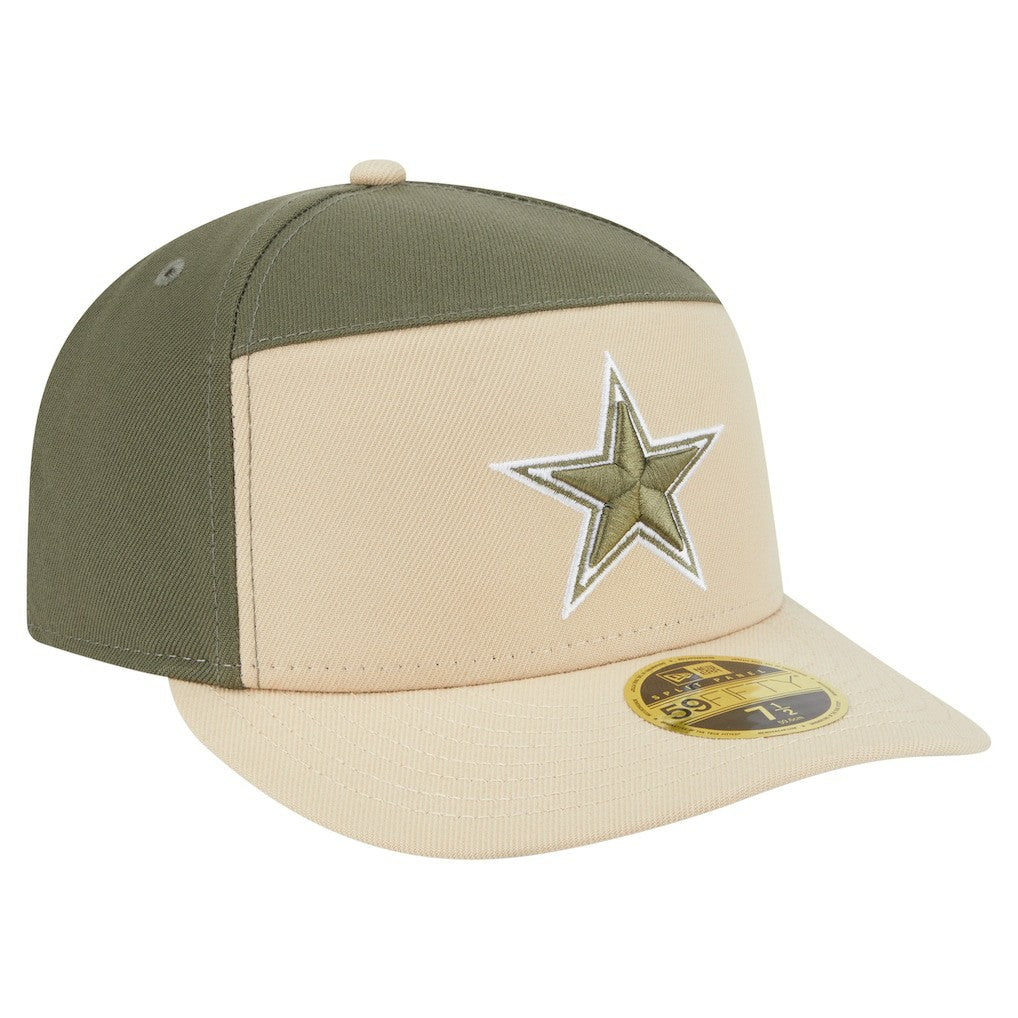 Dallas Cowboys New Era 2-Tone Color Pack Split Panel 59FIFTY Fitted Hat - Light Beige/Olive online