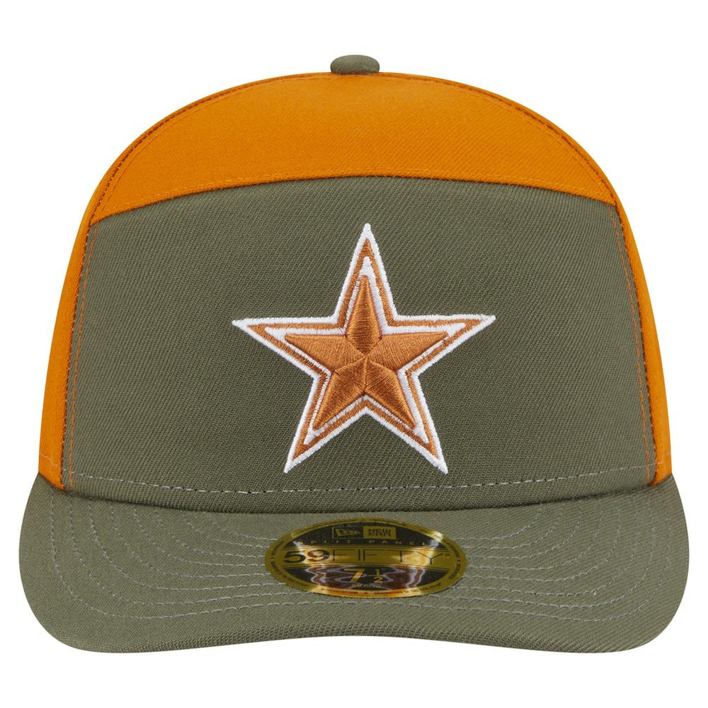 Dallas Cowboys New Era 2-Tone Color Pack Split Panel 59FIFTY Fitted Hat - Olive/Brown discount