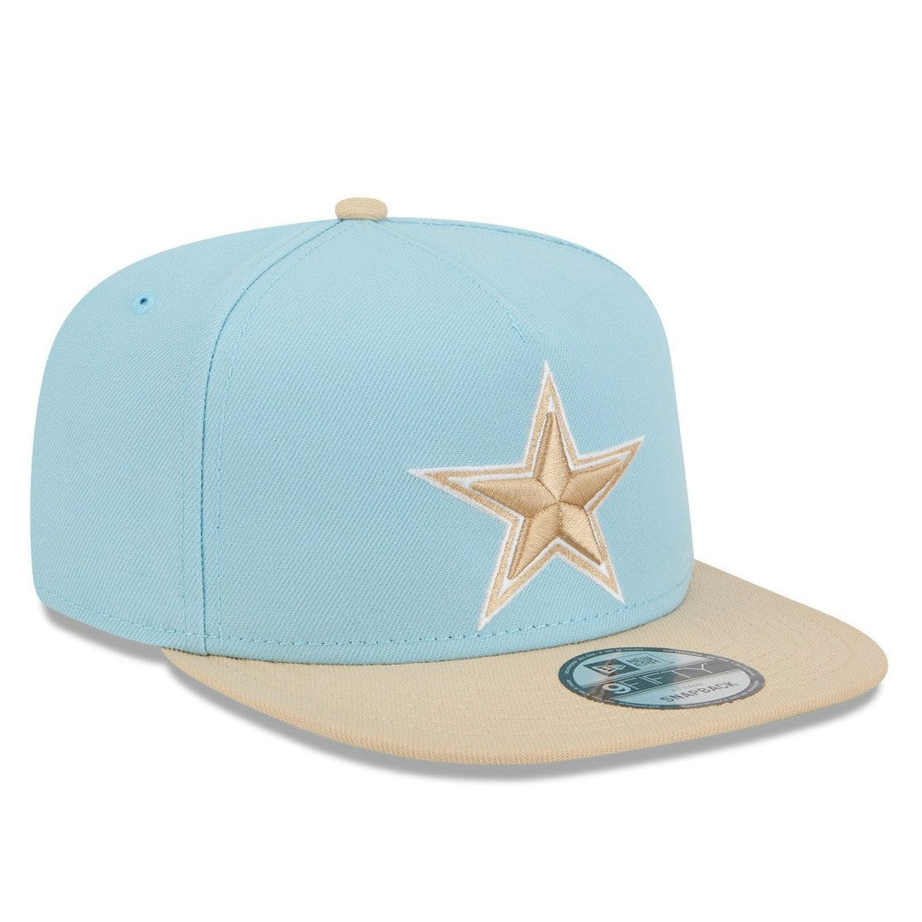 Dallas Cowboys New Era Two-Tone Color Pack A-Frame 9FIFTY Snapback Hat - Light Blue/Brown outlet