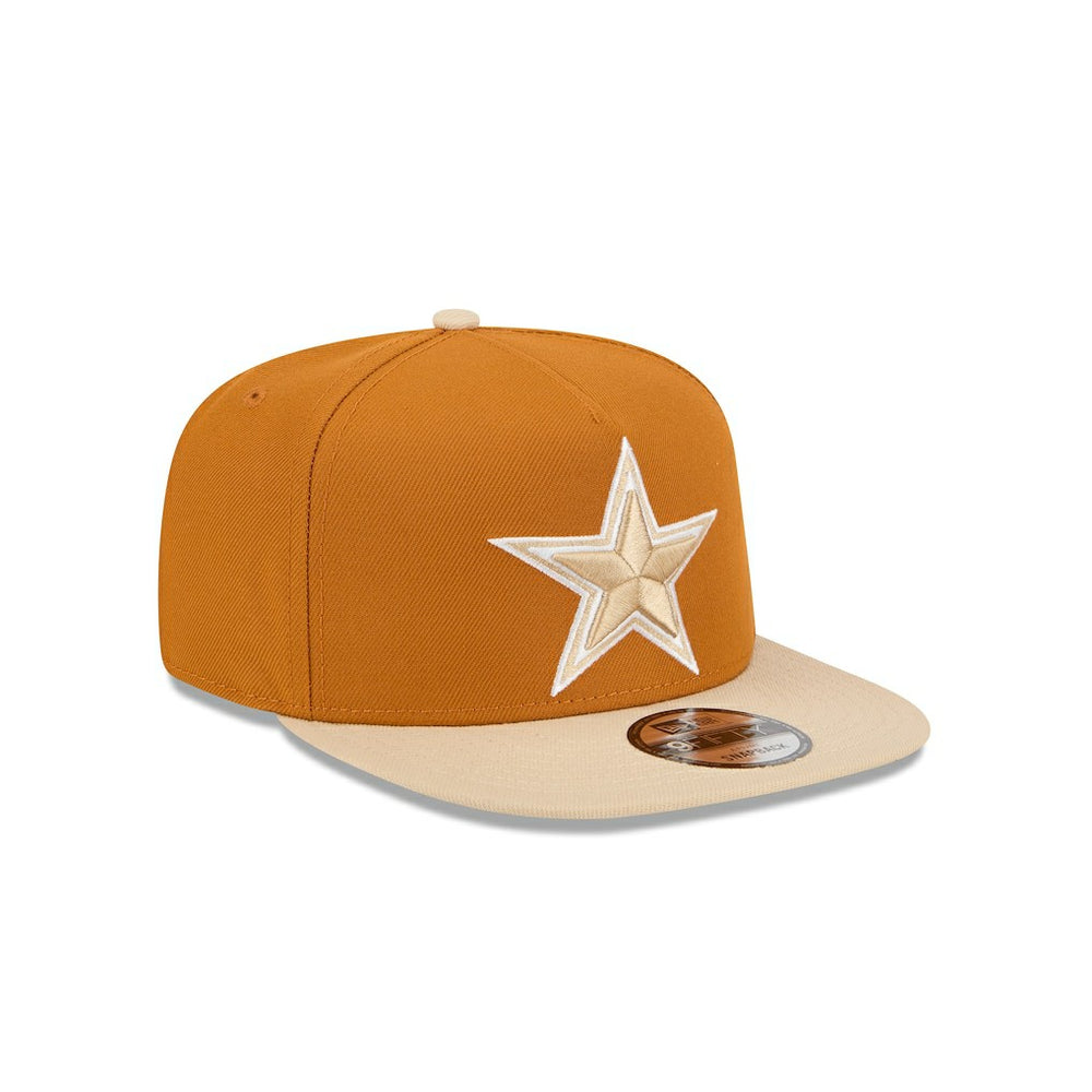 Dallas Cowboys New Era Two-Tone Color Pack A-Frame 9FIFTY Snapback Hat - Brown/Light Beige on sale