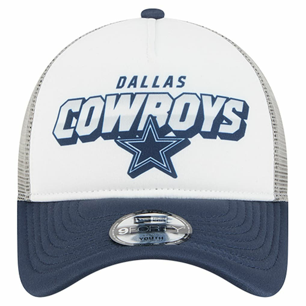 Dallas Cowboys New Era Youth Streak 9FORTY A-Frame Adjustable Hat - White/Navy online