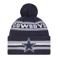 Dallas Cowboys New Era Youth Classic Cuffed Knit Hat with Pom - Navy on sale