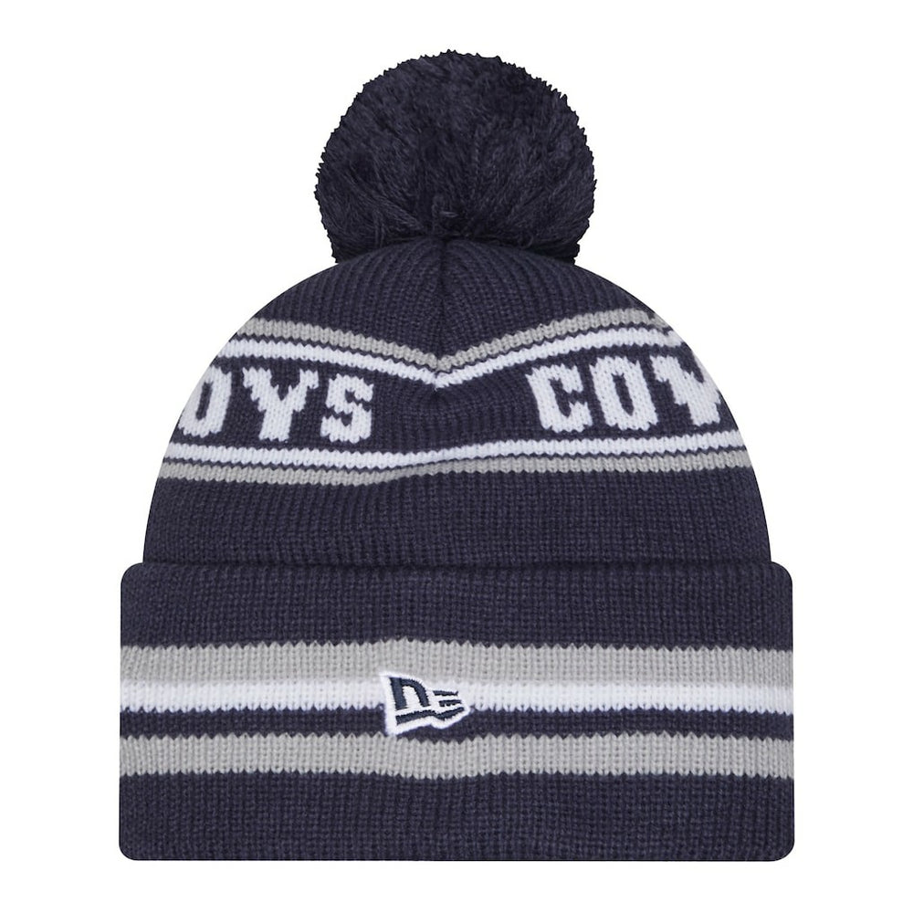Dallas Cowboys New Era Youth Classic Cuffed Knit Hat with Pom - Navy on sale