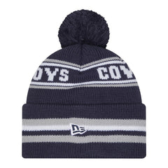 Dallas Cowboys New Era Youth Classic Cuffed Knit Hat with Pom - Navy on sale