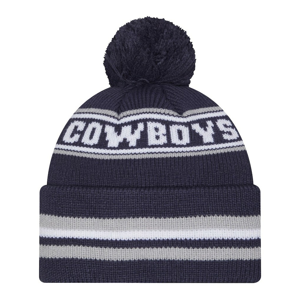 Dallas Cowboys New Era Youth Classic Cuffed Knit Hat with Pom - Navy on sale
