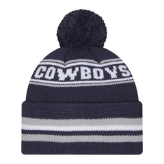 Dallas Cowboys New Era Youth Classic Cuffed Knit Hat with Pom - Navy on sale