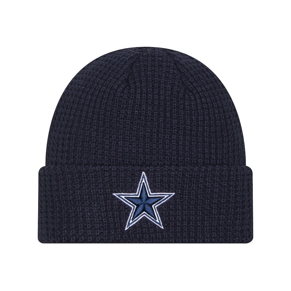 Dallas Cowboys New Era Youth Waffle Cuffed Knit Hat - Navy for sale